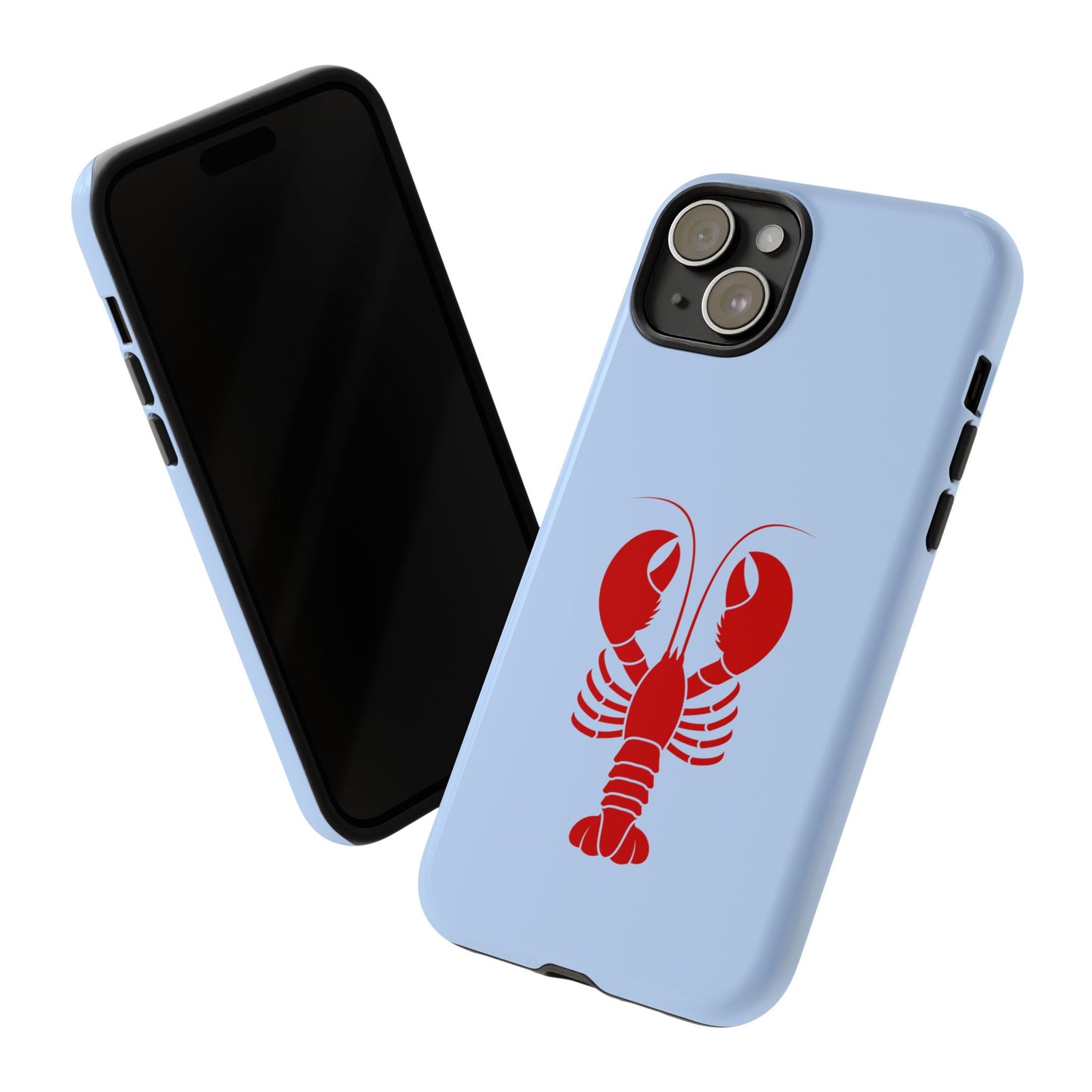 Red Lobster on Sky Blue iPhone Case