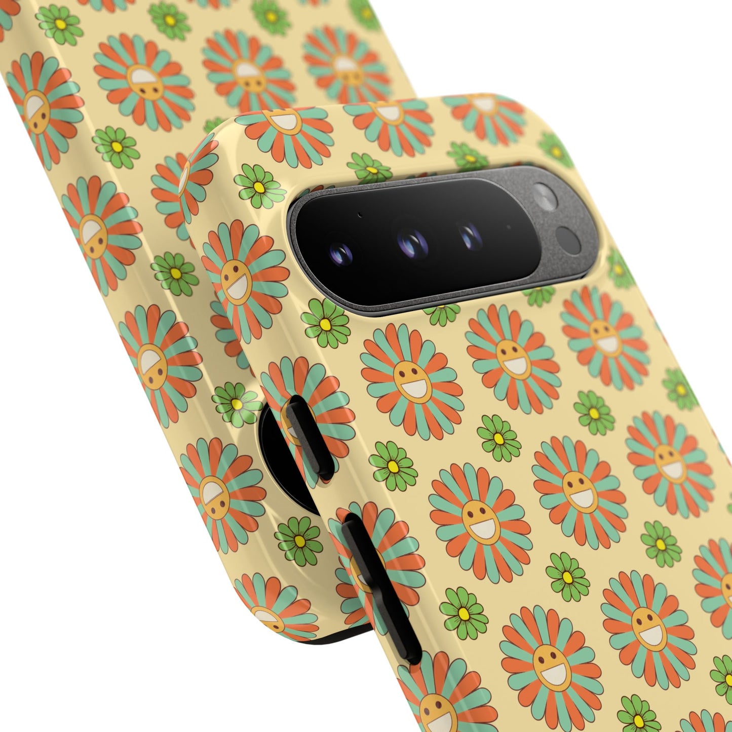 Smiley Retro Floral Google Pixel Case