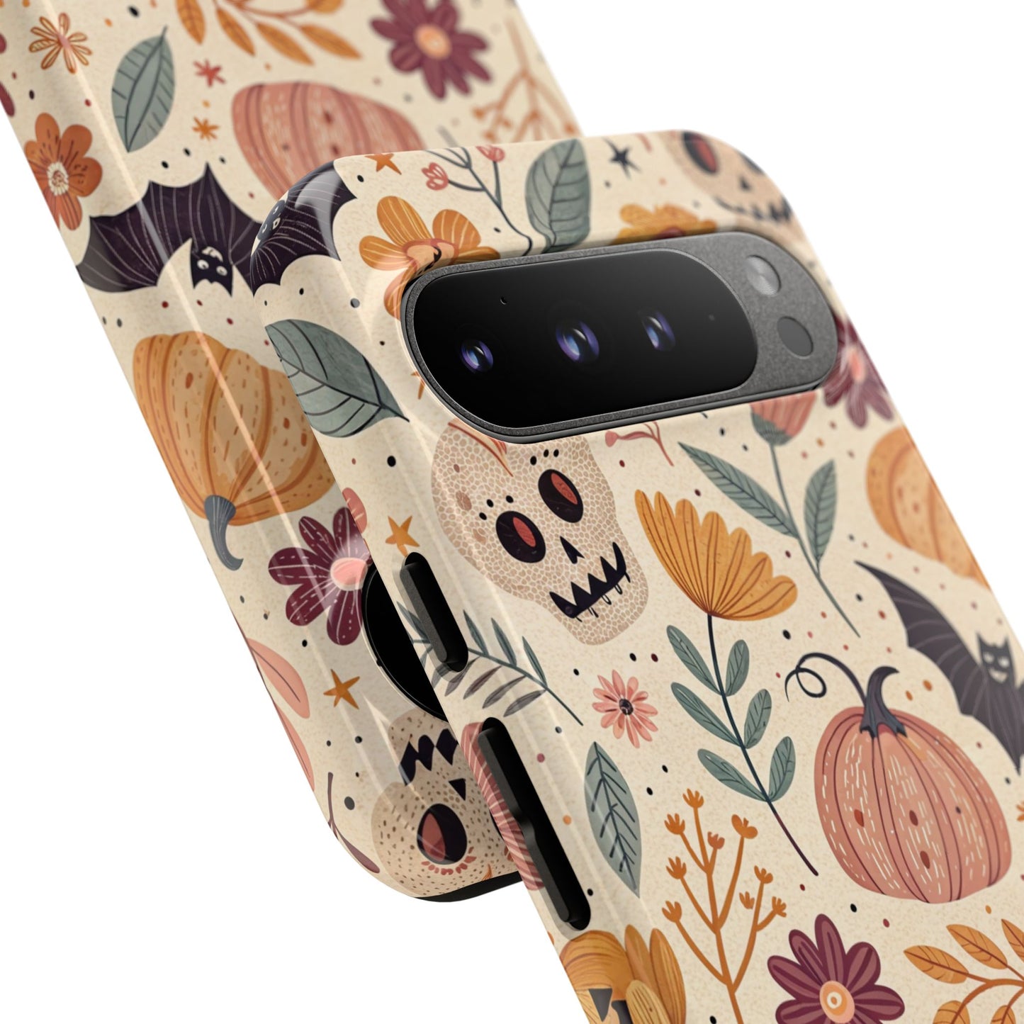 Halloween Skulls & Pumpkins Floral Google Pixel Case