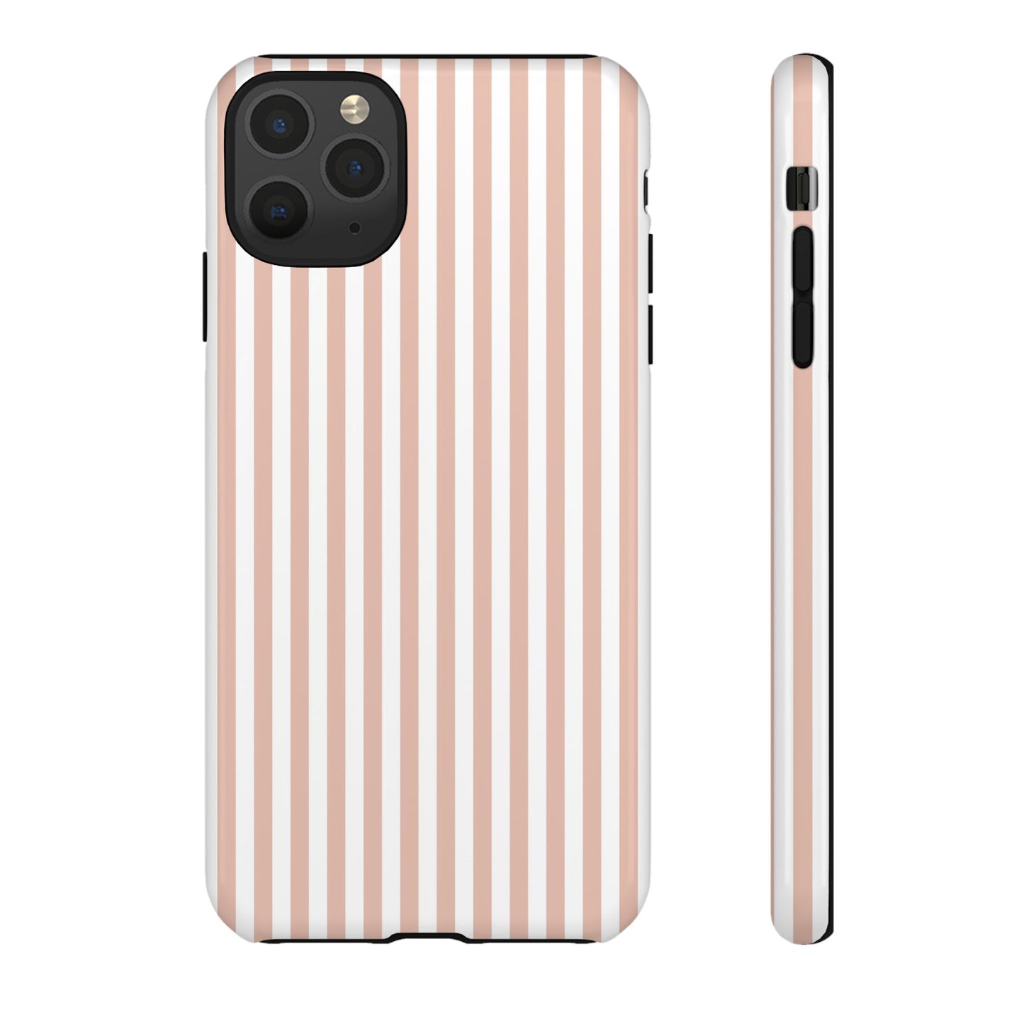 Blush & White Stripe iPhone Case