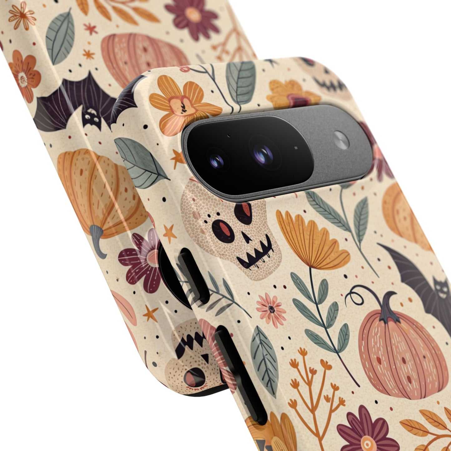 Halloween Skulls & Pumpkins Floral Google Pixel Case