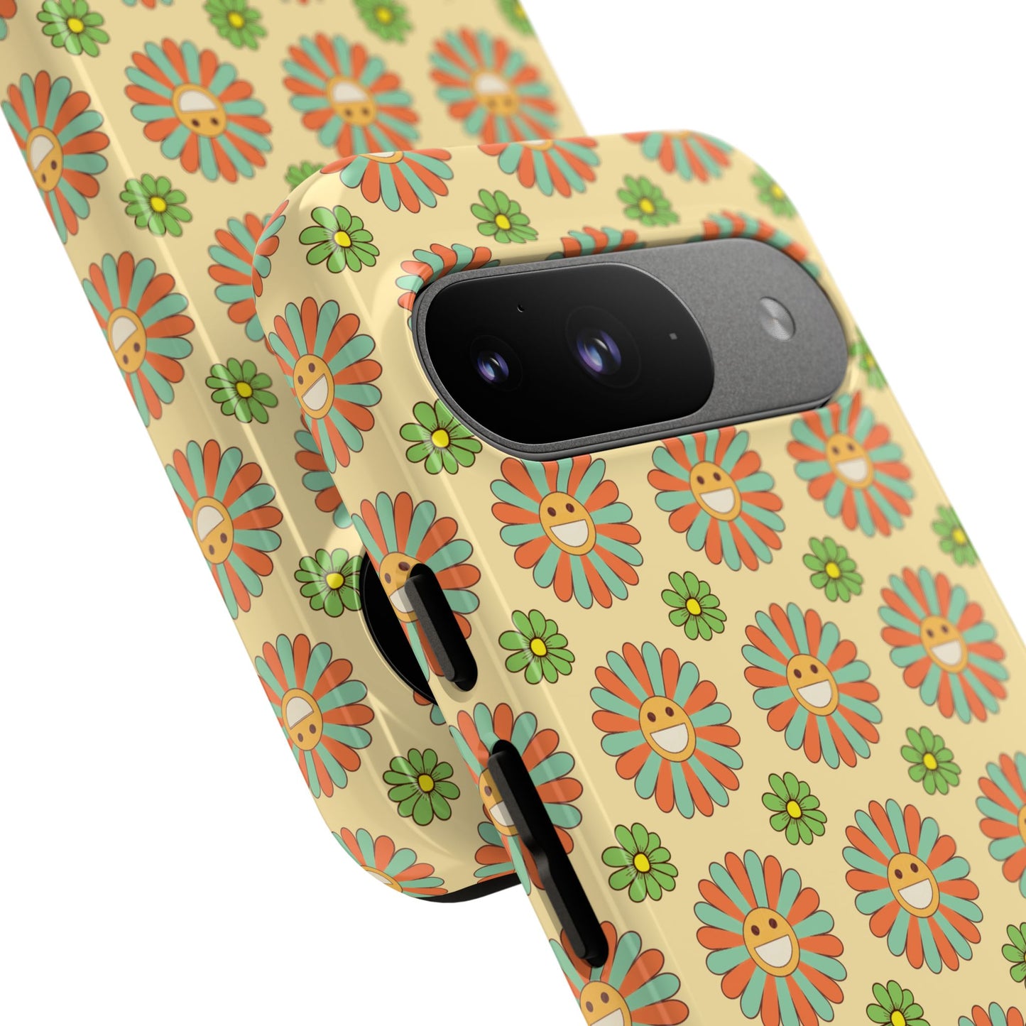 Smiley Retro Floral Google Pixel Case