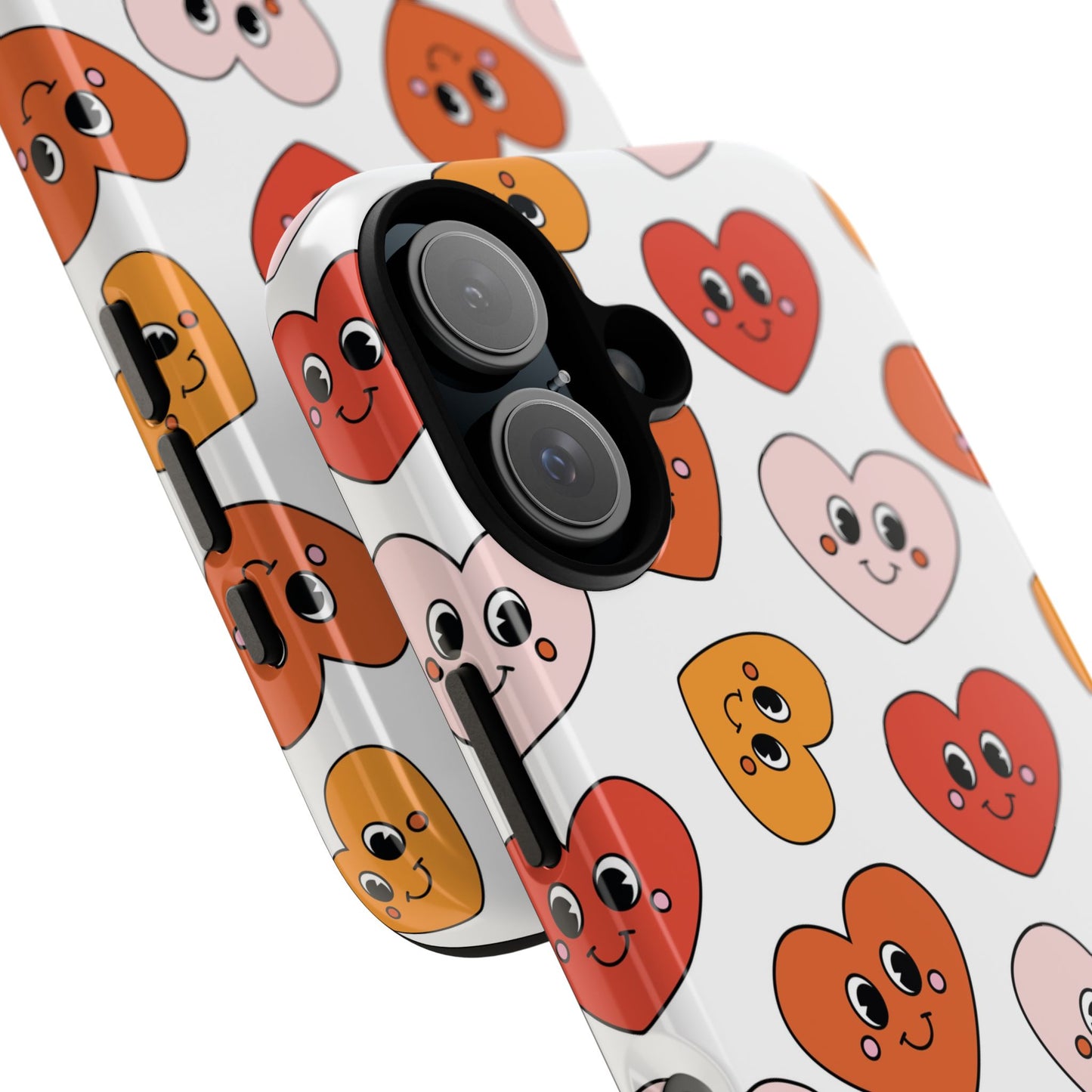 Smiley Heart Faces iPhone Case
