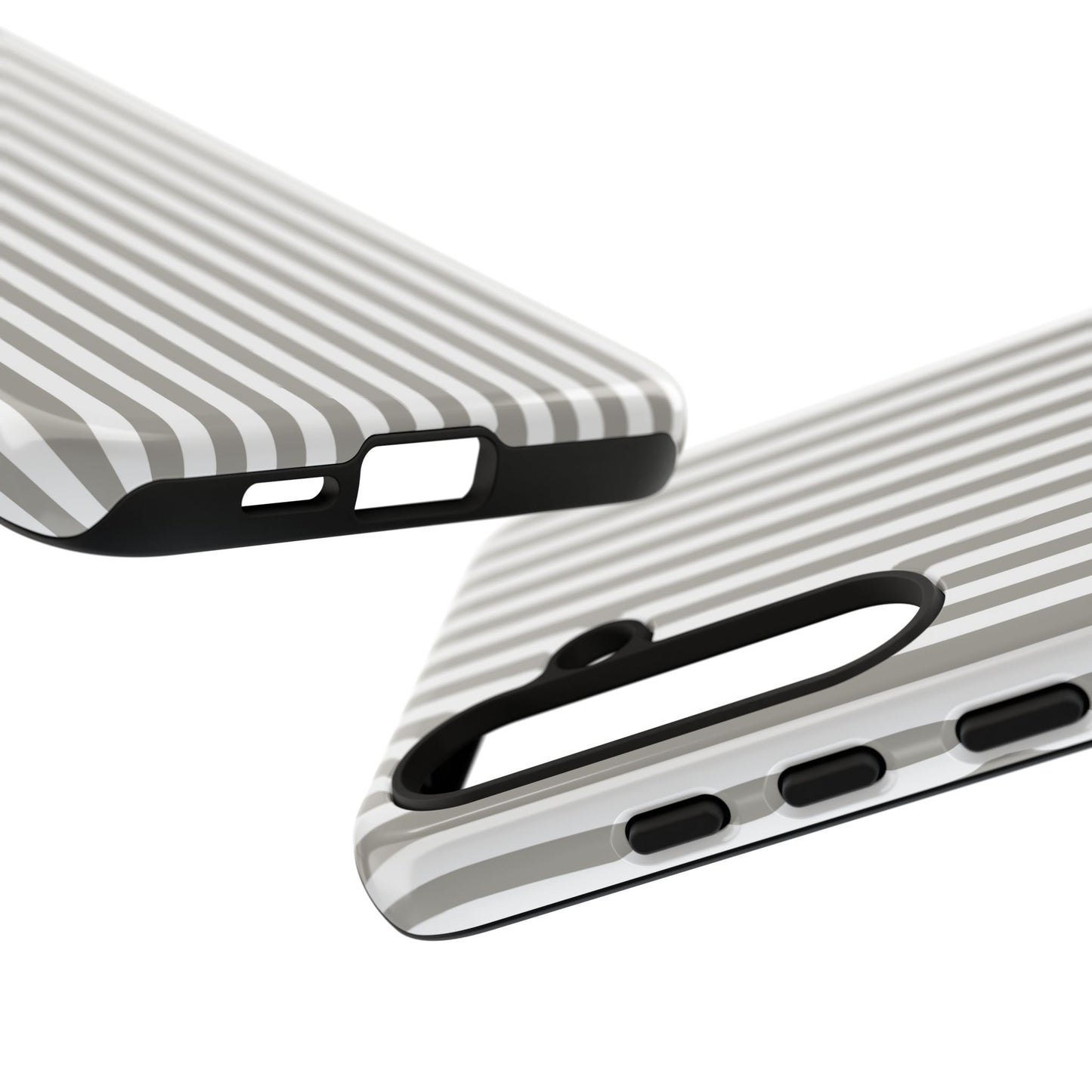 Gray & White Stripe Samsung Case