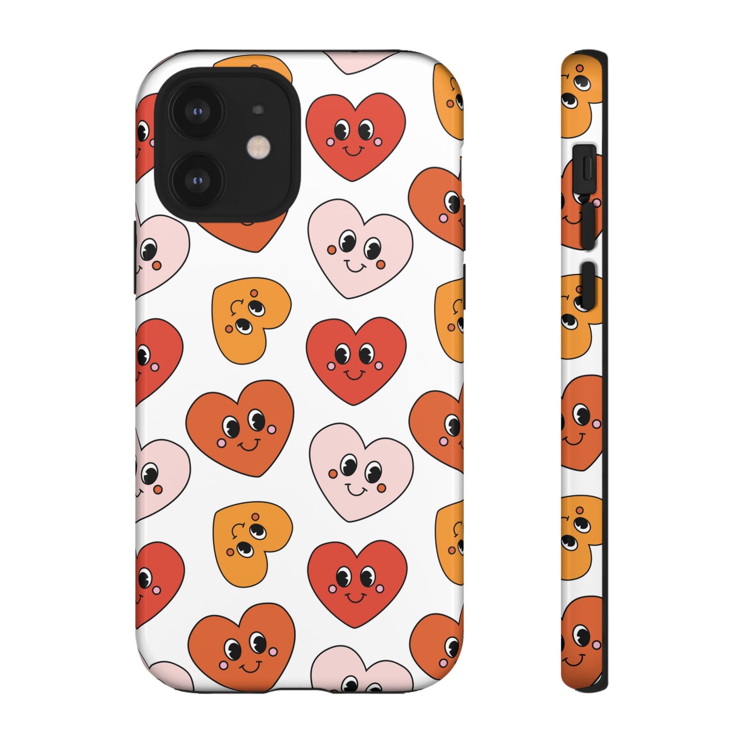 Smiley Heart Faces iPhone Case