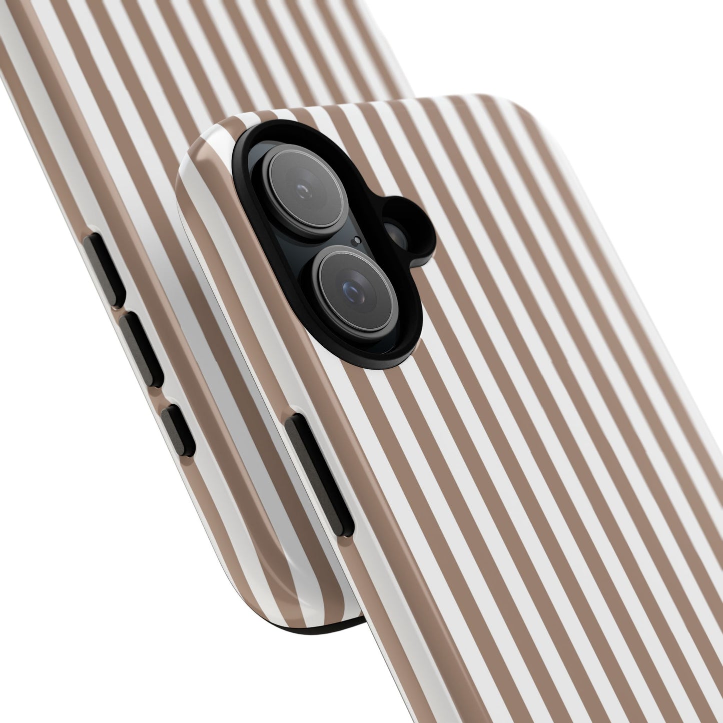 Beige & White Stripe iPhone Case