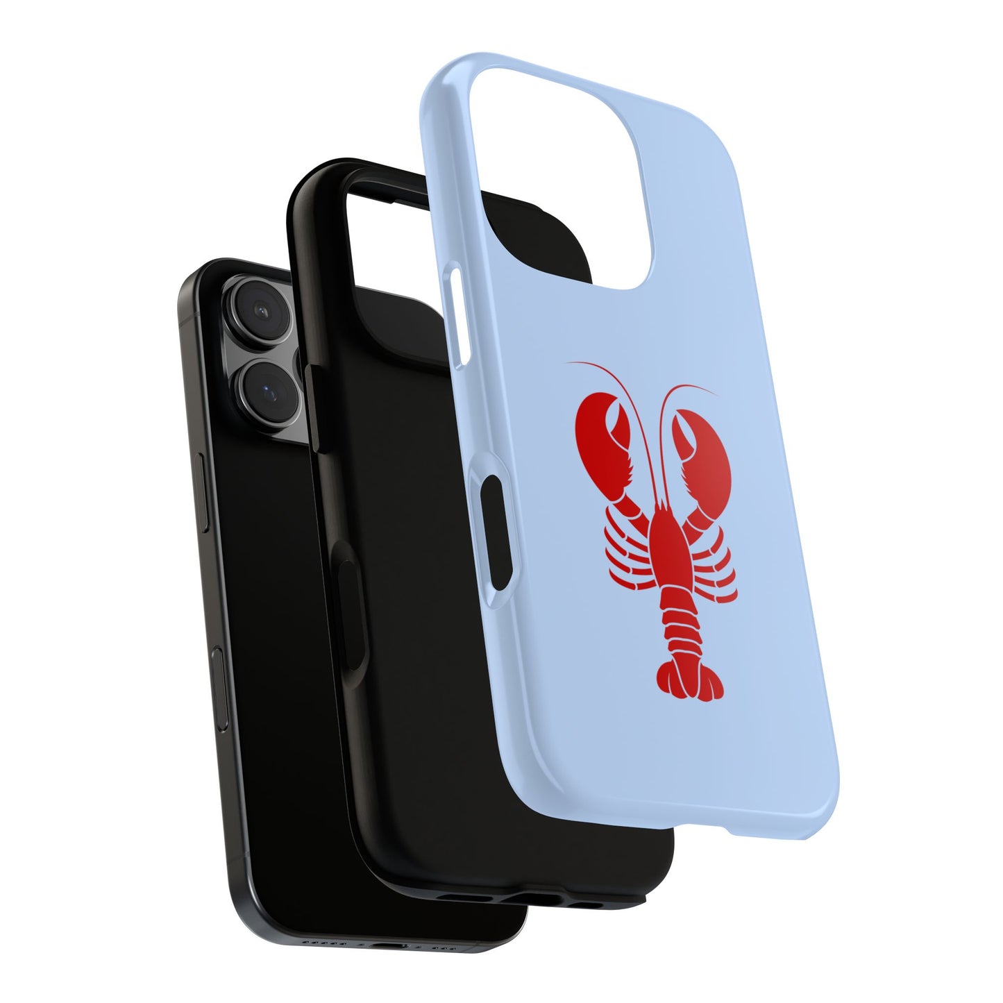 Red Lobster on Sky Blue iPhone Case