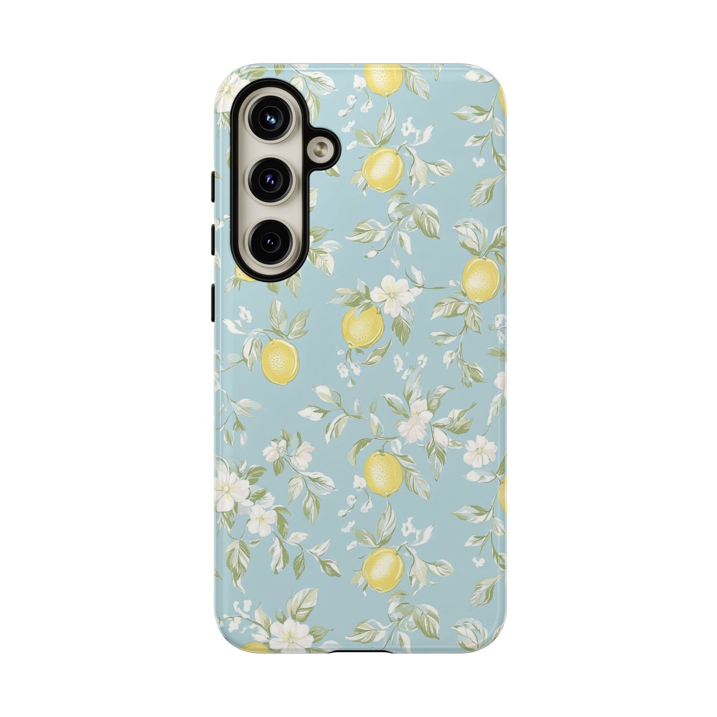 Lemon Blossom Blue Samsung Case