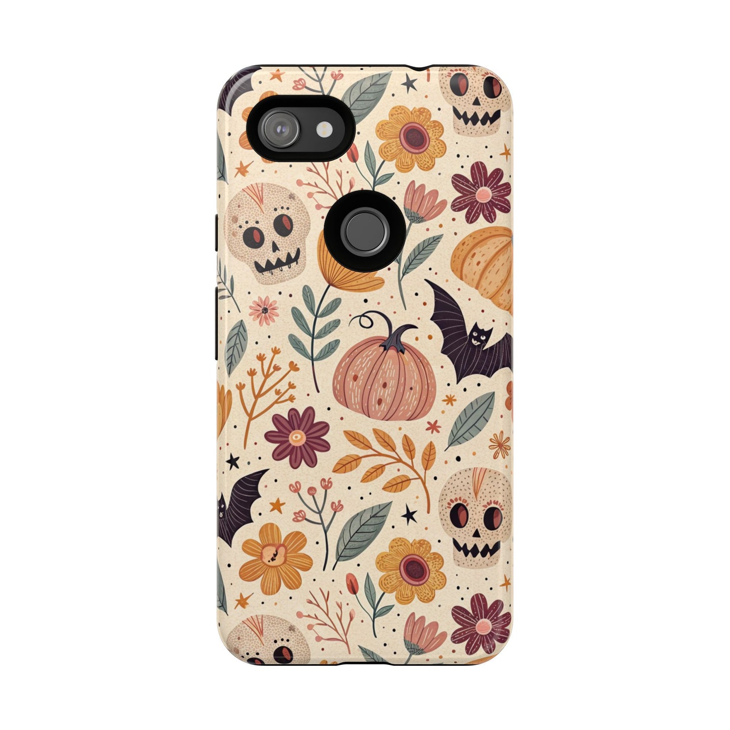 Halloween Skulls & Pumpkins Floral Google Pixel Case