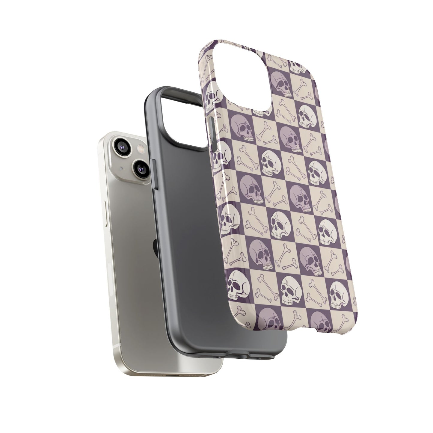 Skull & Bones Checkered iPhone Case