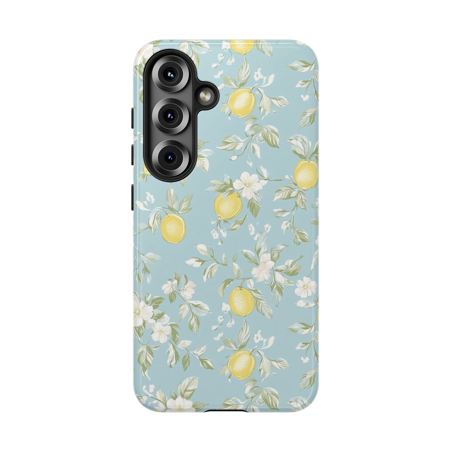 Lemon Blossom Blue Samsung Case
