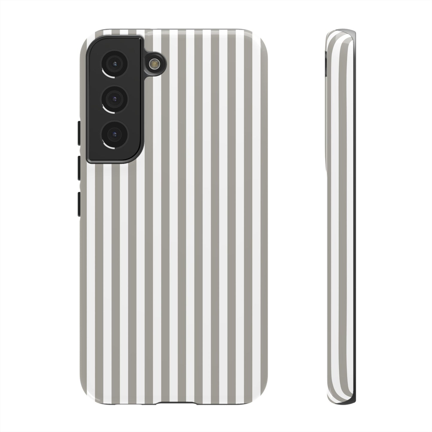 Gray & White Stripe Samsung Case