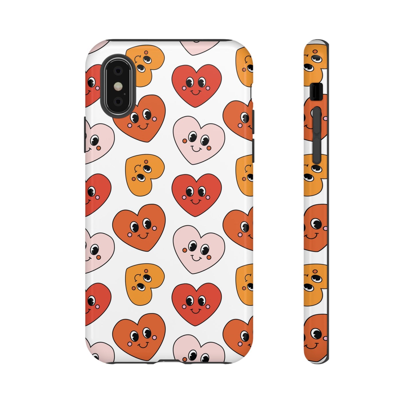 Smiley Heart Faces iPhone Case