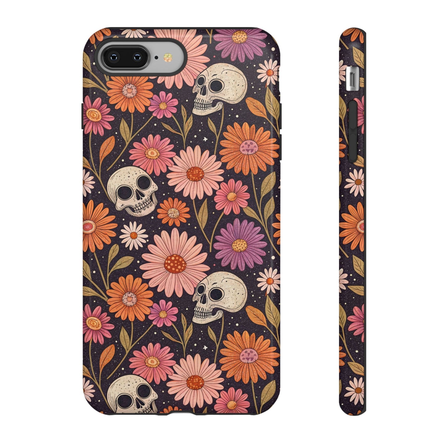 Skulls & Fall Florals iPhone Case