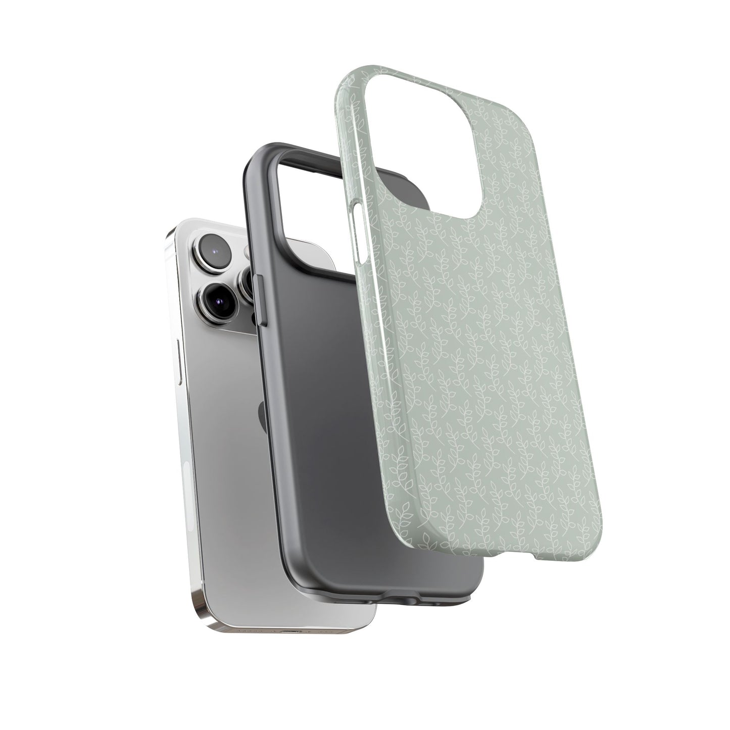Minimal Leaf Print iPhone Case
