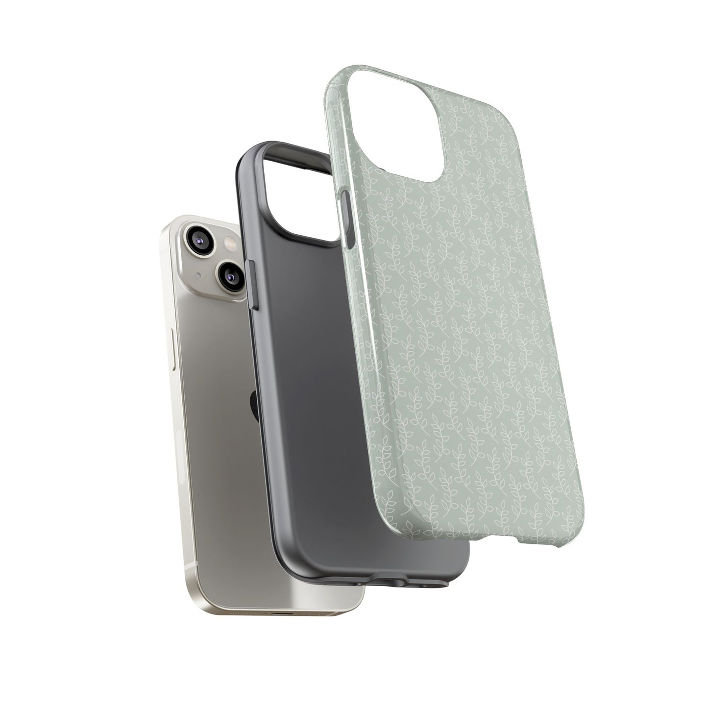 Minimal Leaf Print iPhone Case