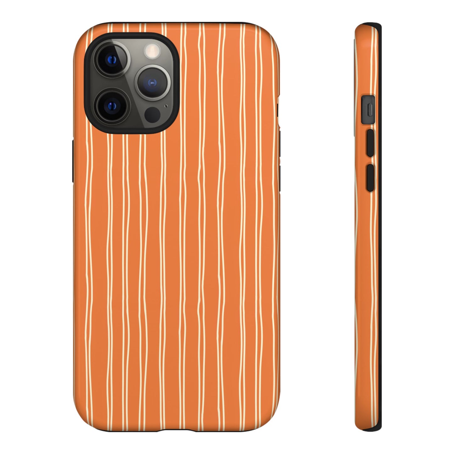 Orange Vertical Stripe iPhone Case