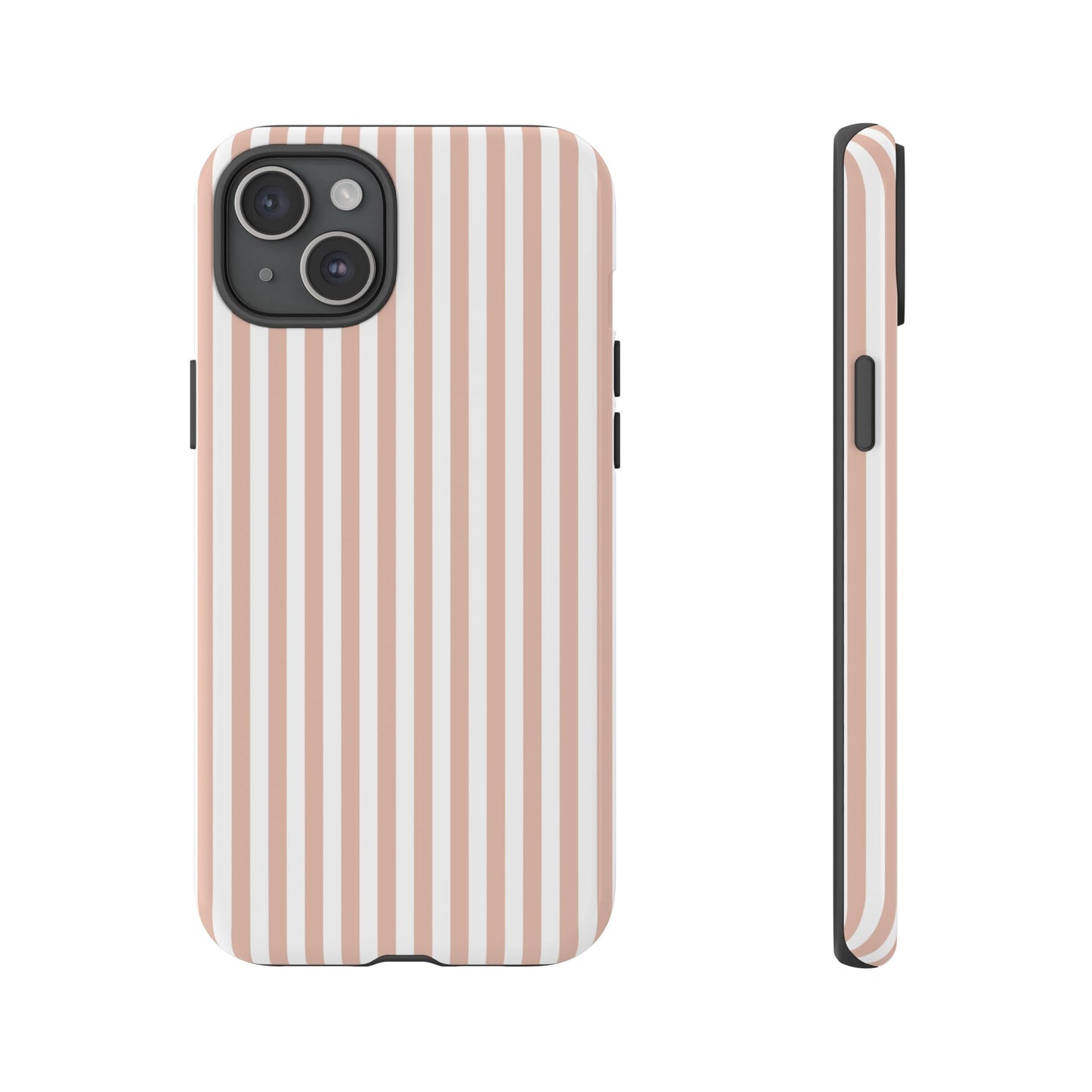 Blush & White Stripe iPhone Case