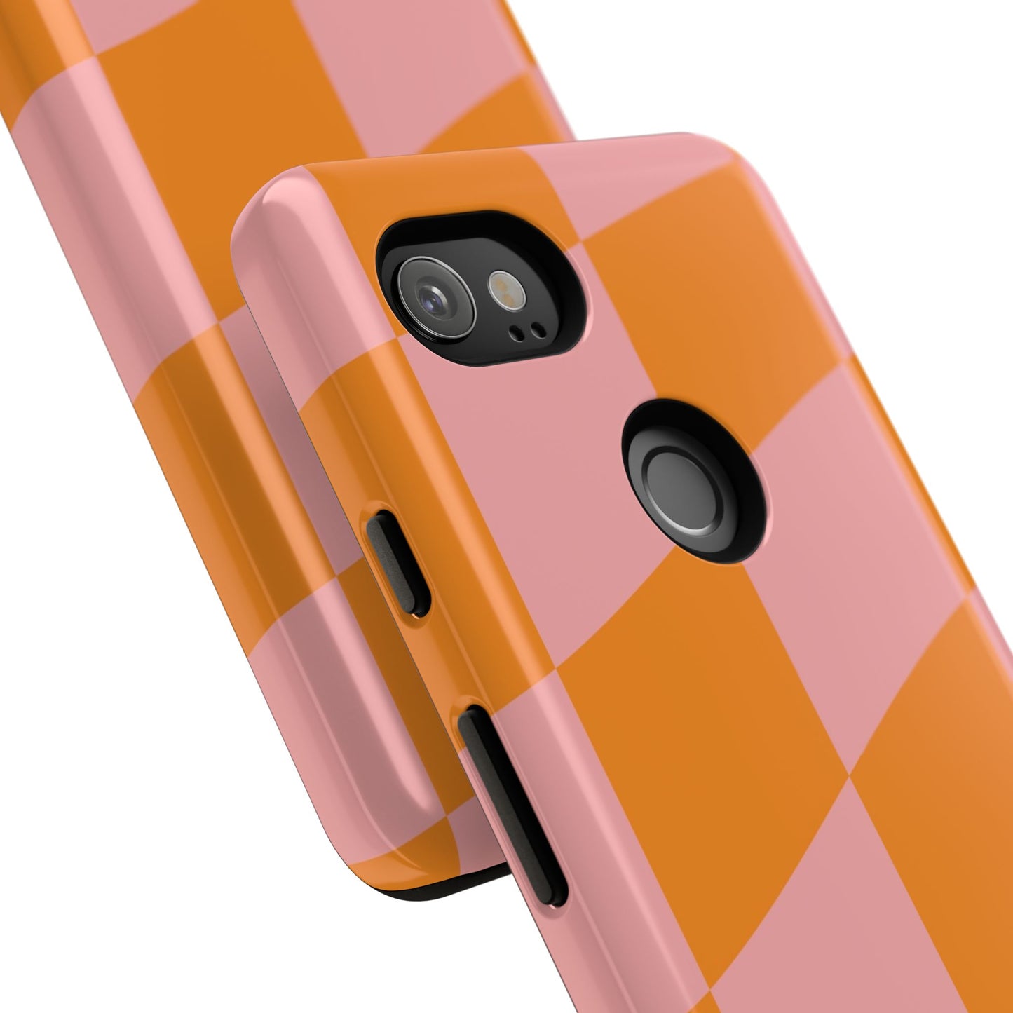 Pink & Orange Wavy Checker Google Pixel Case