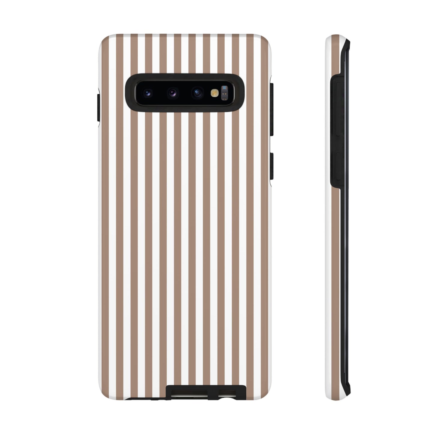 Beige & White Stripe Samsung Case