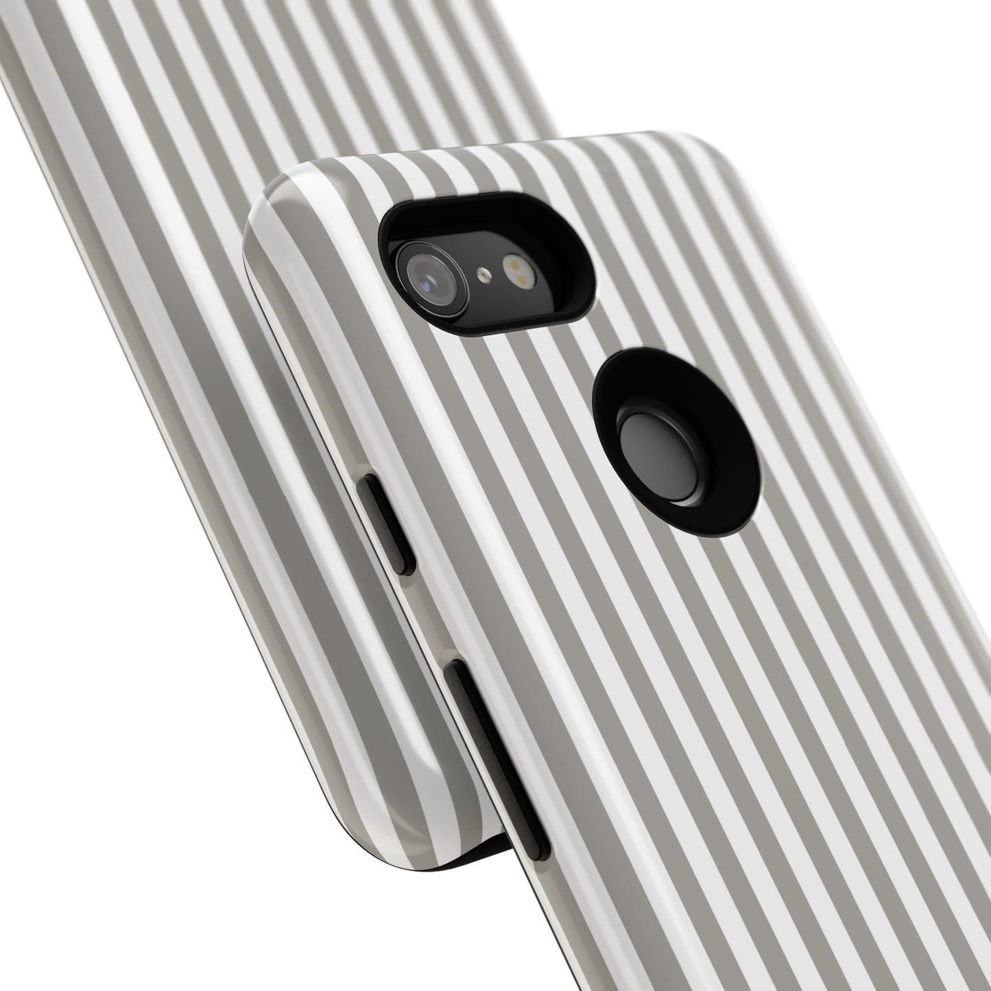Gray & White Stripe Google Pixel Case
