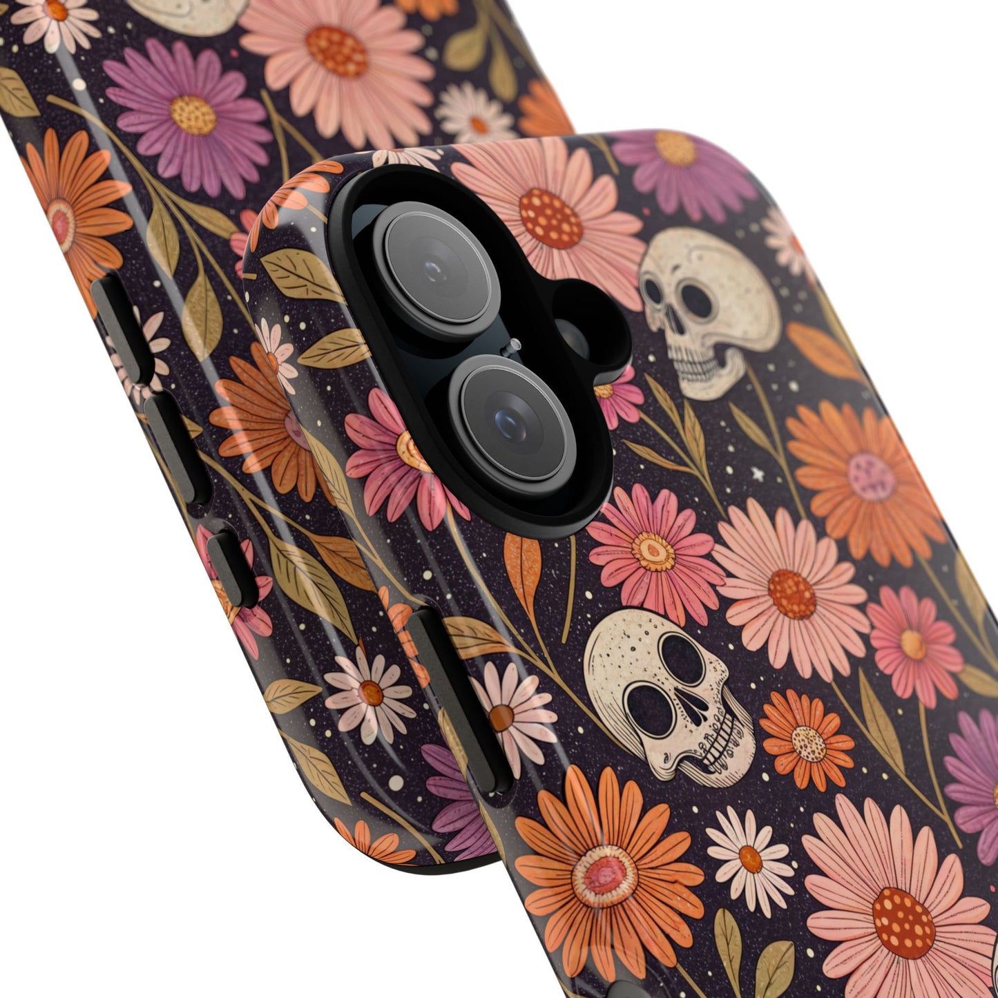 Skulls & Fall Florals iPhone Case