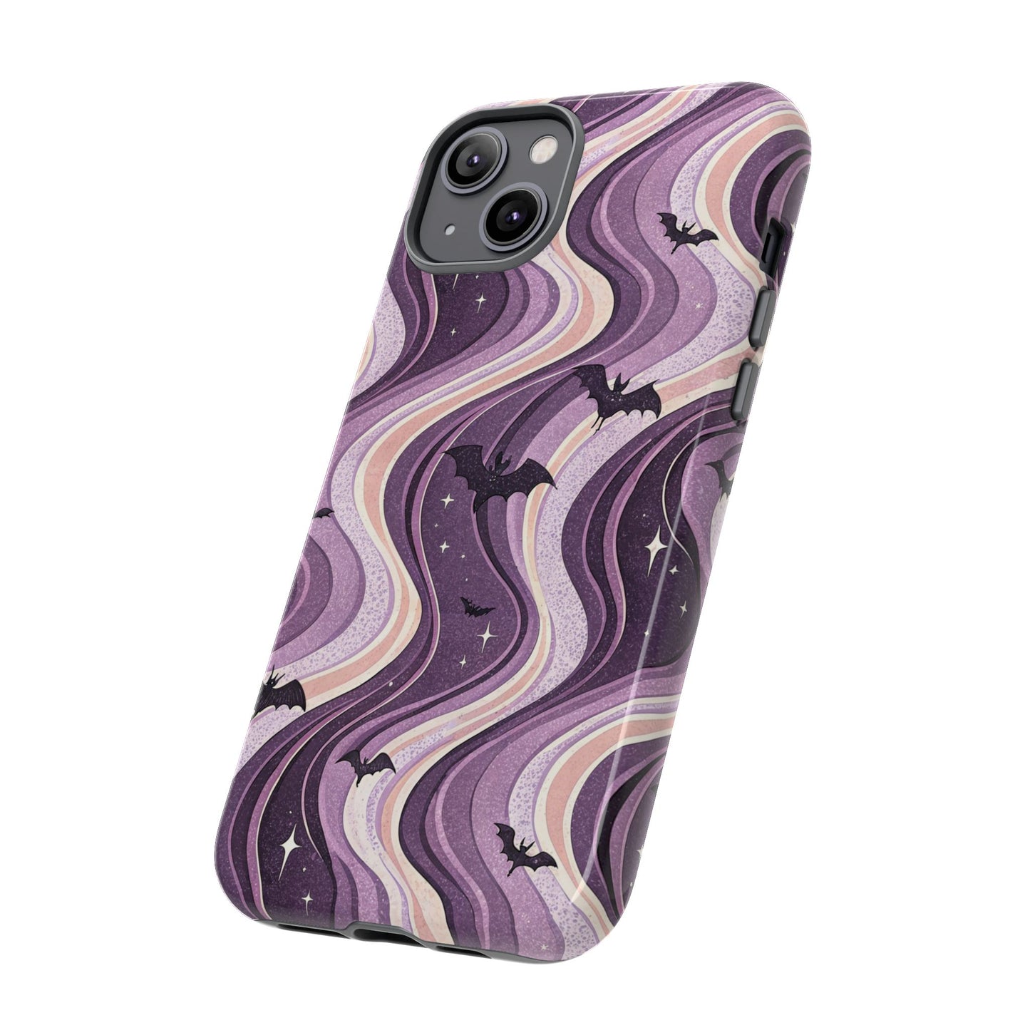 Retro Bats & Swirls iPhone Case