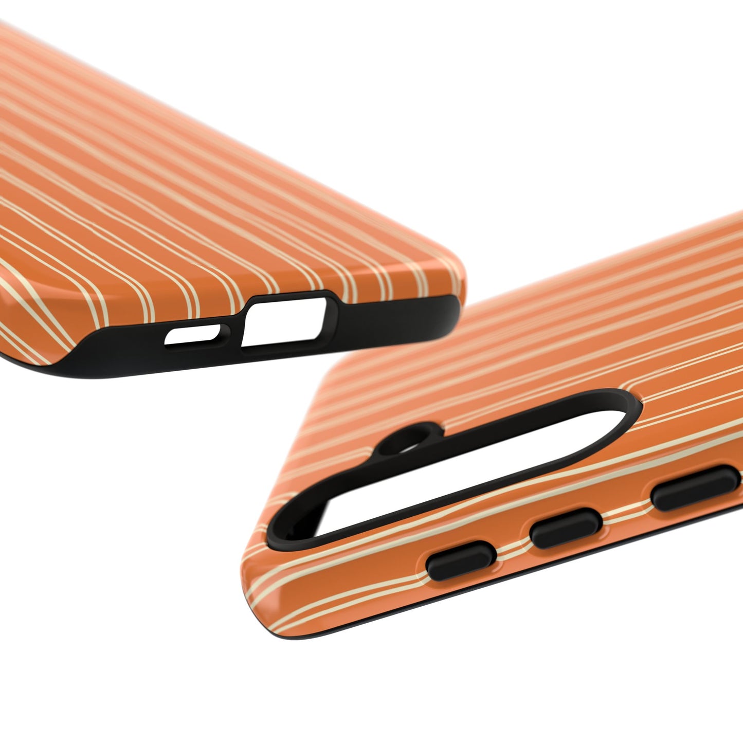 Orange Vertical Stripe Samsung Case