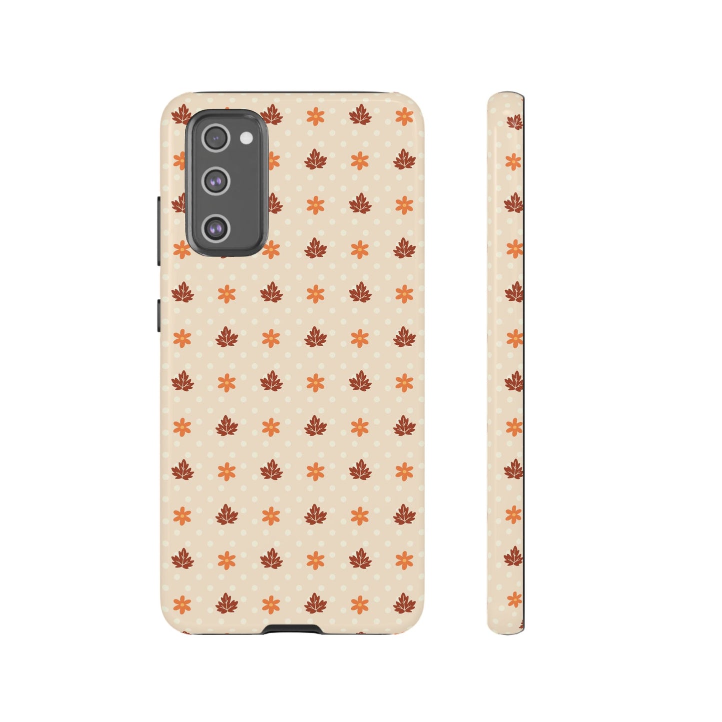 Beige Fall Floral Polka Dot Samsung Case