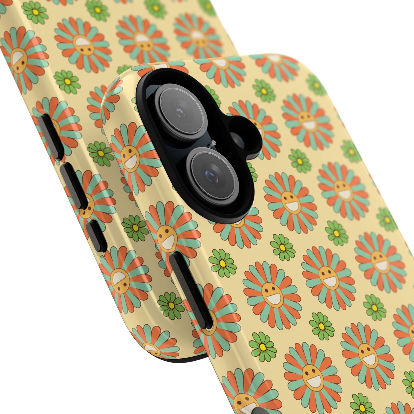 Smiley Retro Floral iPhone Case