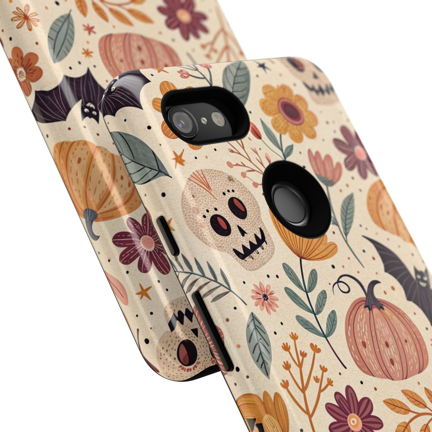 Halloween Skulls & Pumpkins Floral Google Pixel Case