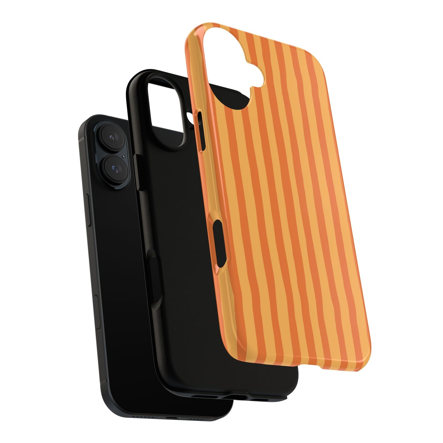 Orange Wavy Stripe iPhone Case