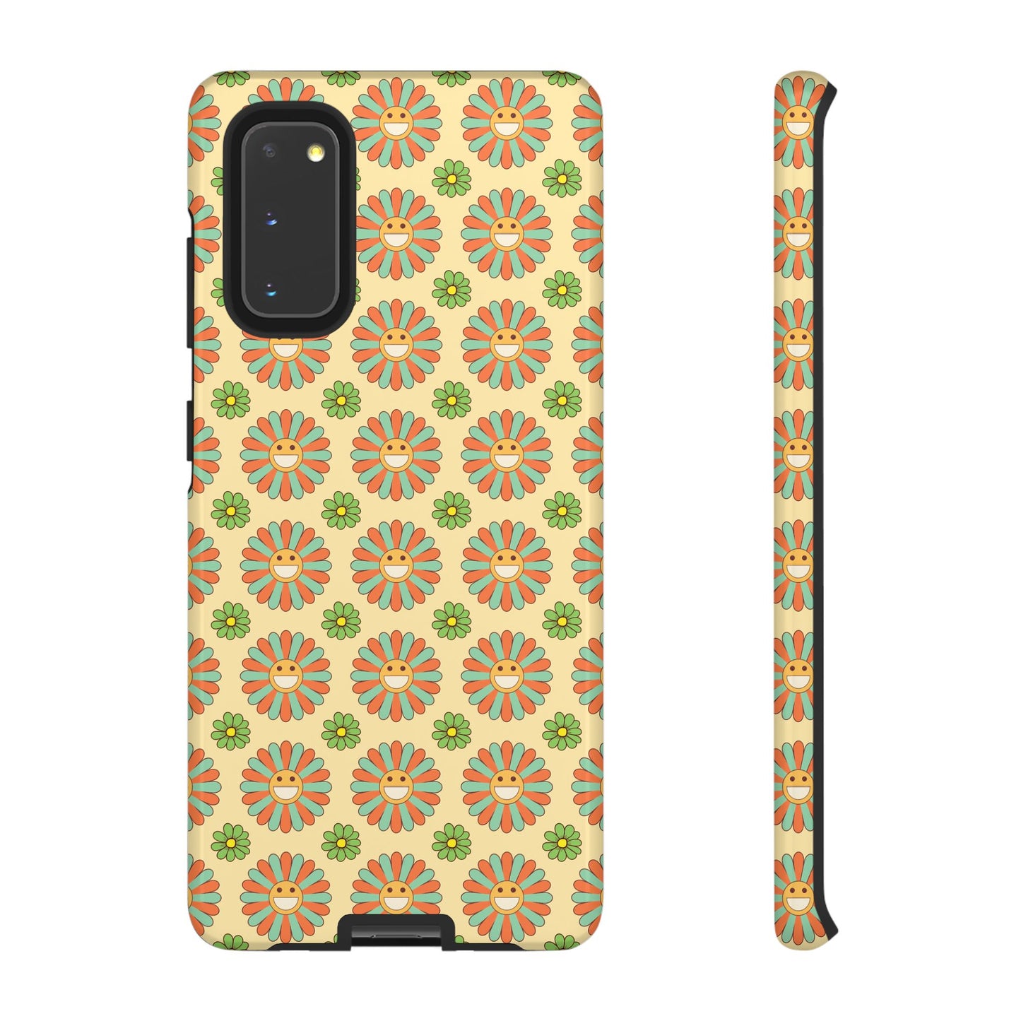 Smiley Retro Floral Samsung Case