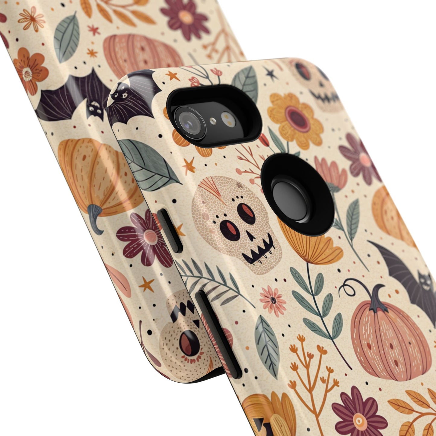 Halloween Skulls & Pumpkins Floral Google Pixel Case