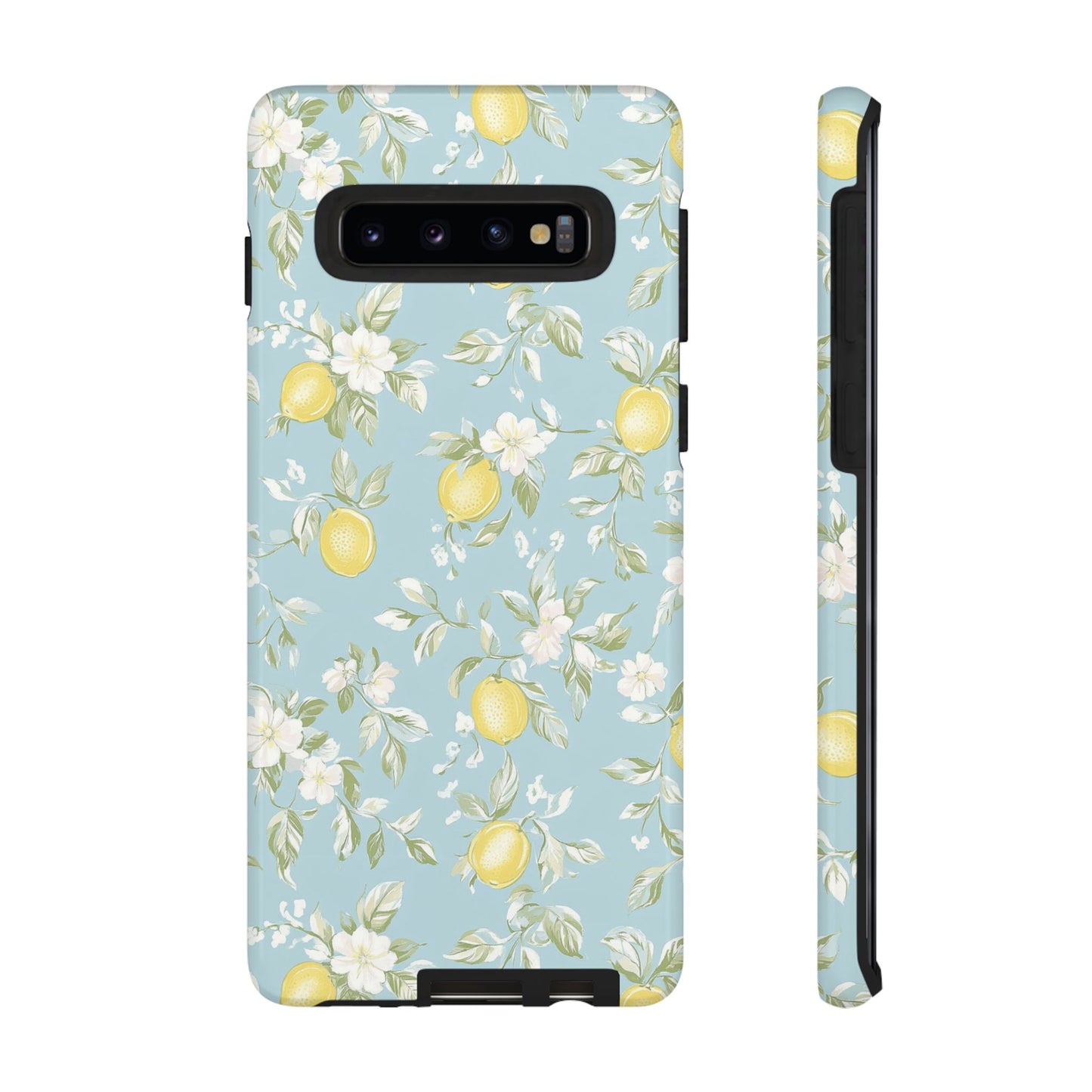 Lemon Blossom Blue Samsung Case