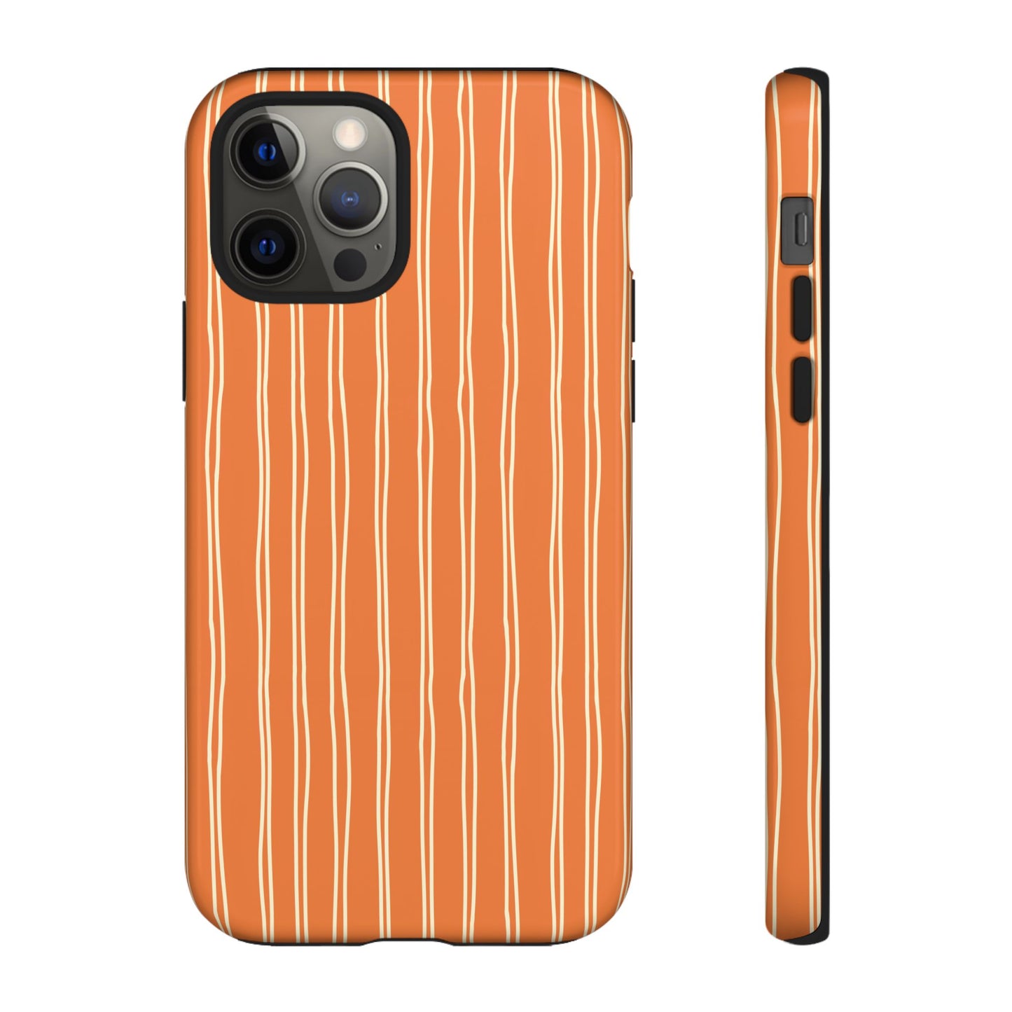 Orange Vertical Stripe iPhone Case
