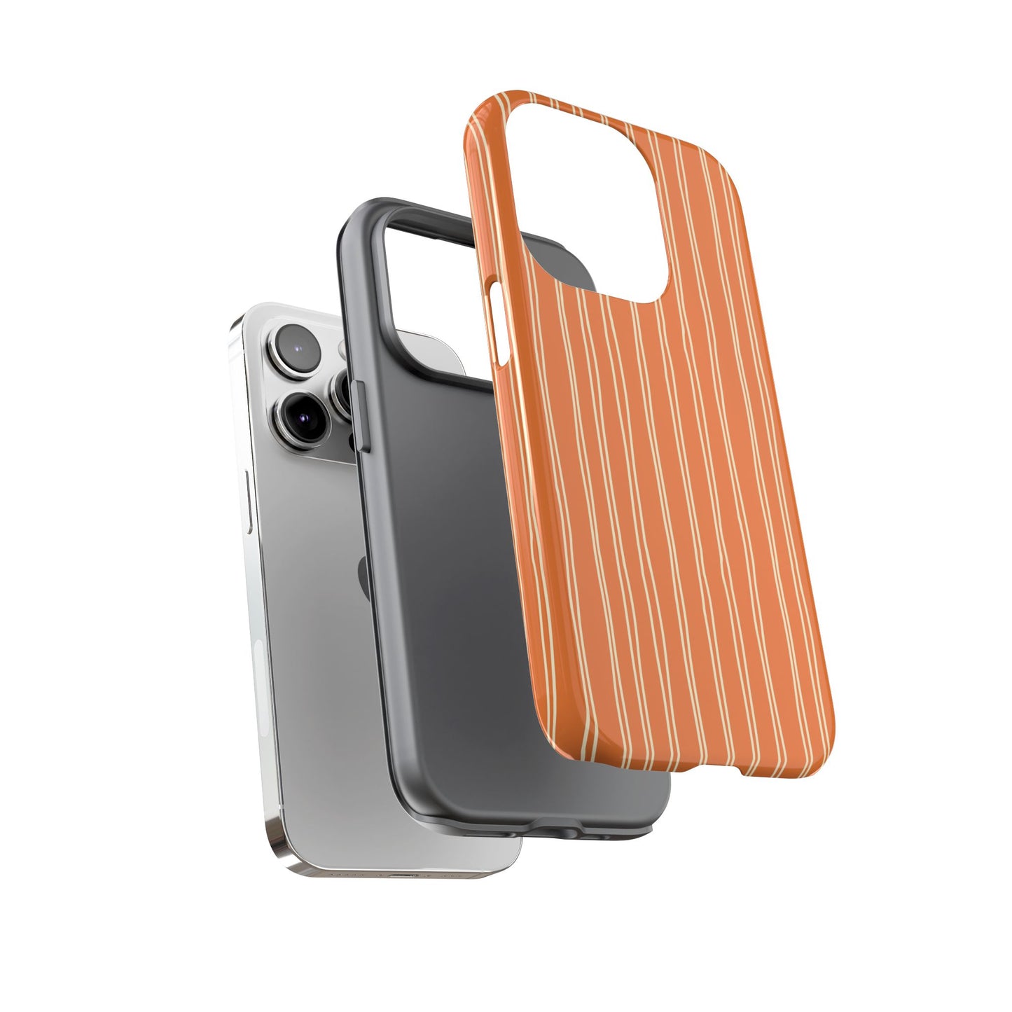 Orange Vertical Stripe iPhone Case