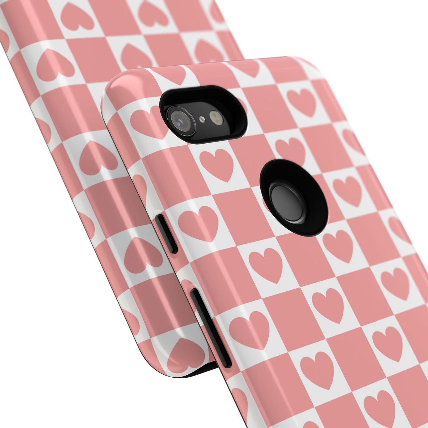 Pink Heart Checkerboard Google Pixel Case