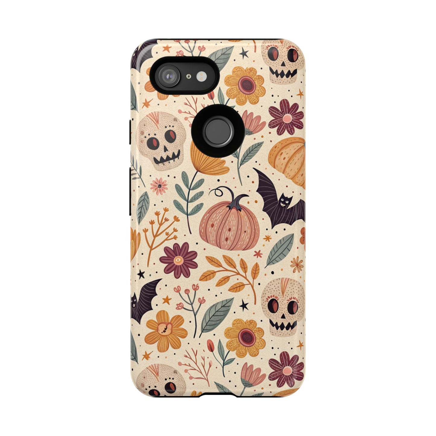 Halloween Skulls & Pumpkins Floral Google Pixel Case