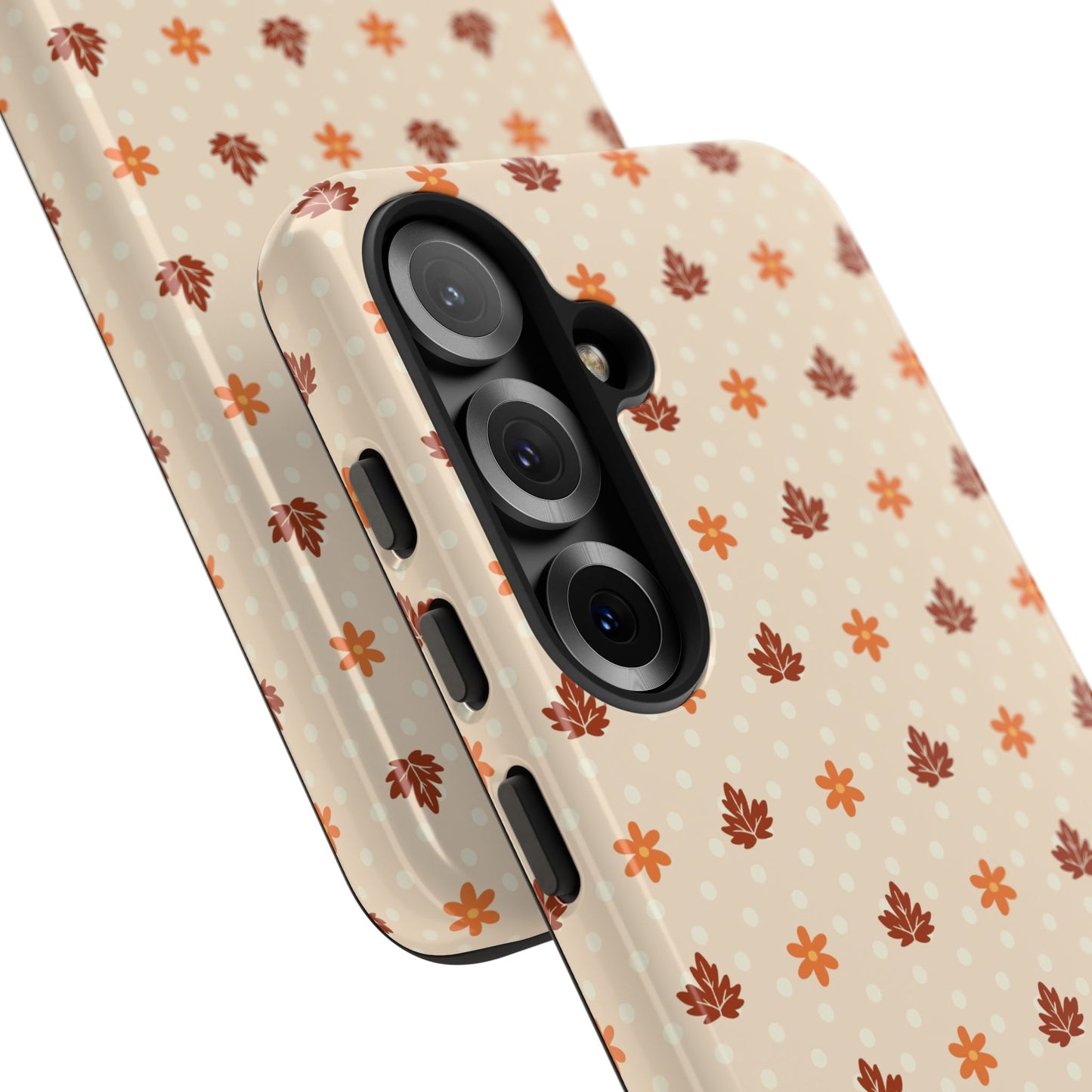 Beige Fall Floral Polka Dot Samsung Case