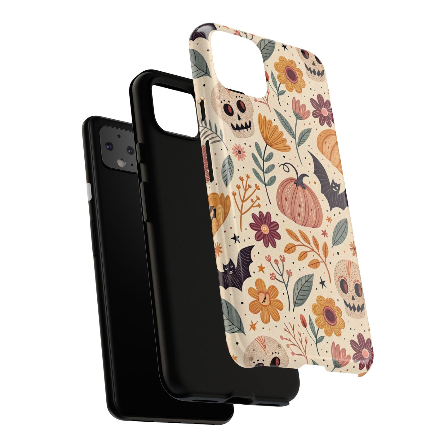 Halloween Skulls & Pumpkins Floral Google Pixel Case