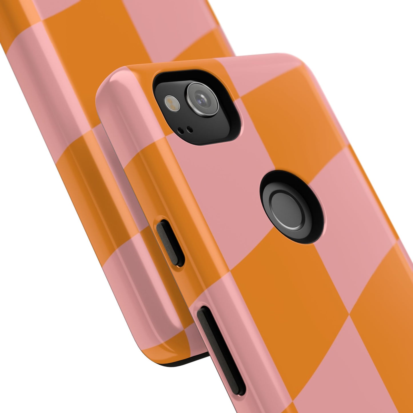 Pink & Orange Wavy Checker Google Pixel Case