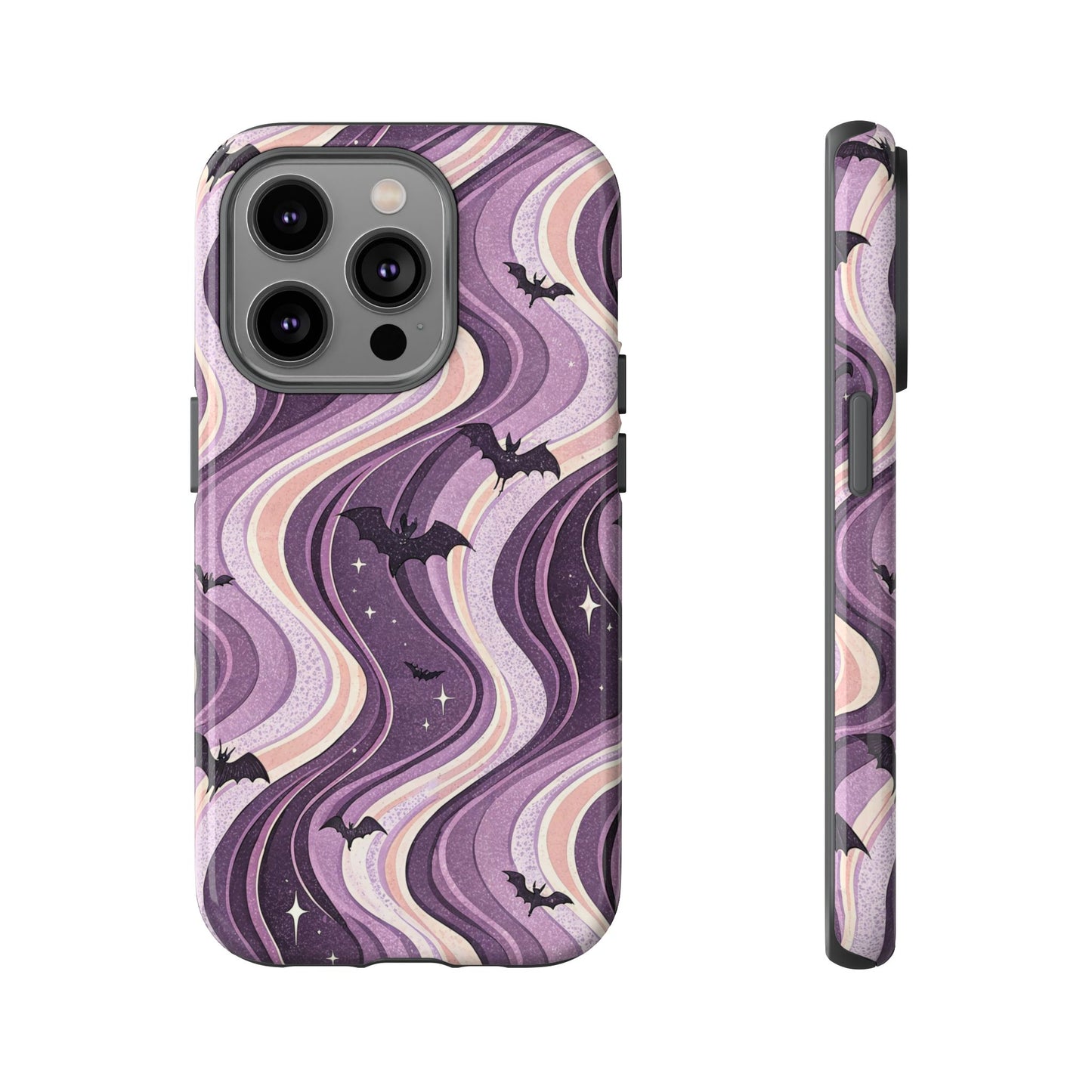 Retro Bats & Swirls iPhone Case