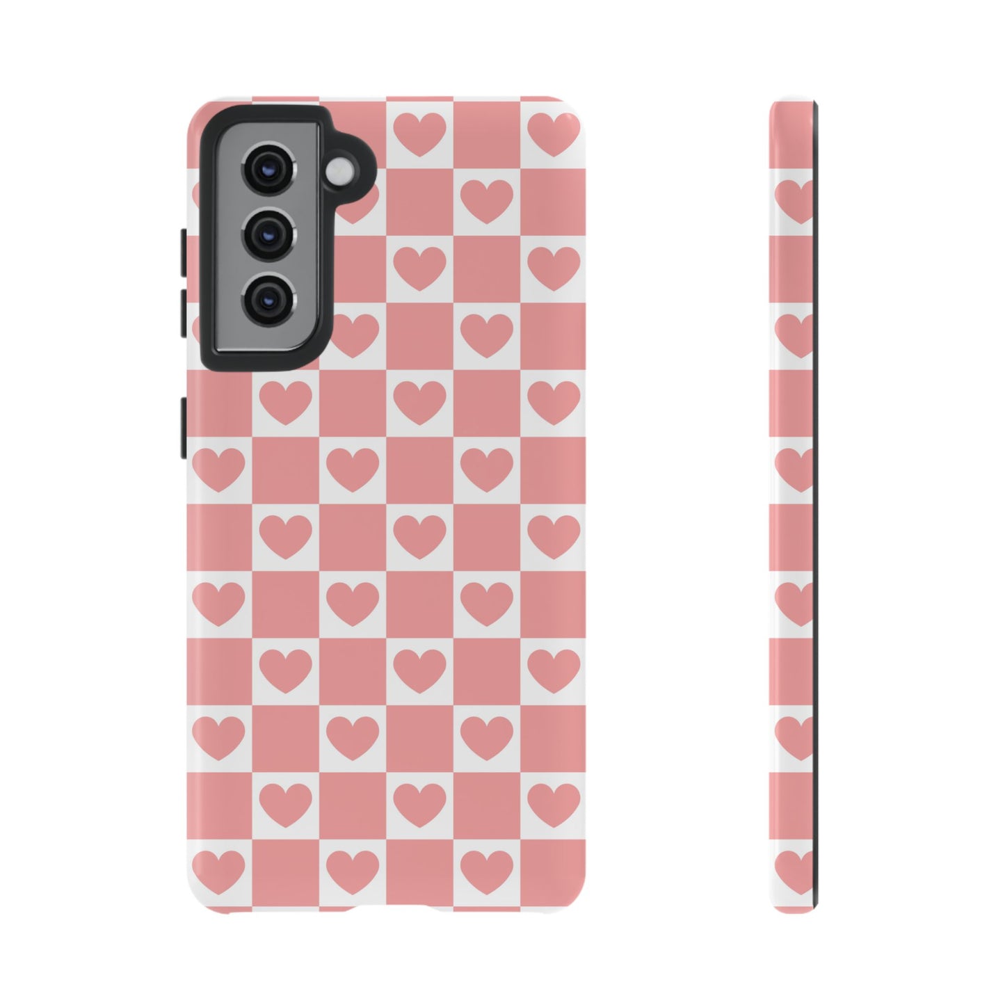 Pink Heart Checkerboard Samsung Case