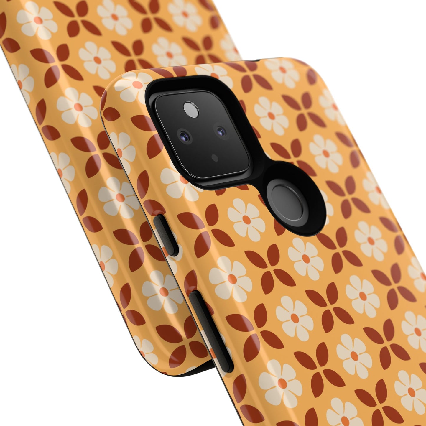 Retro Orange Flower Power Google Pixel Case
