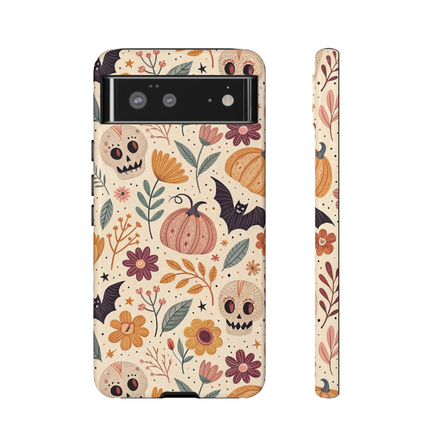 Halloween Skulls & Pumpkins Floral Google Pixel Case