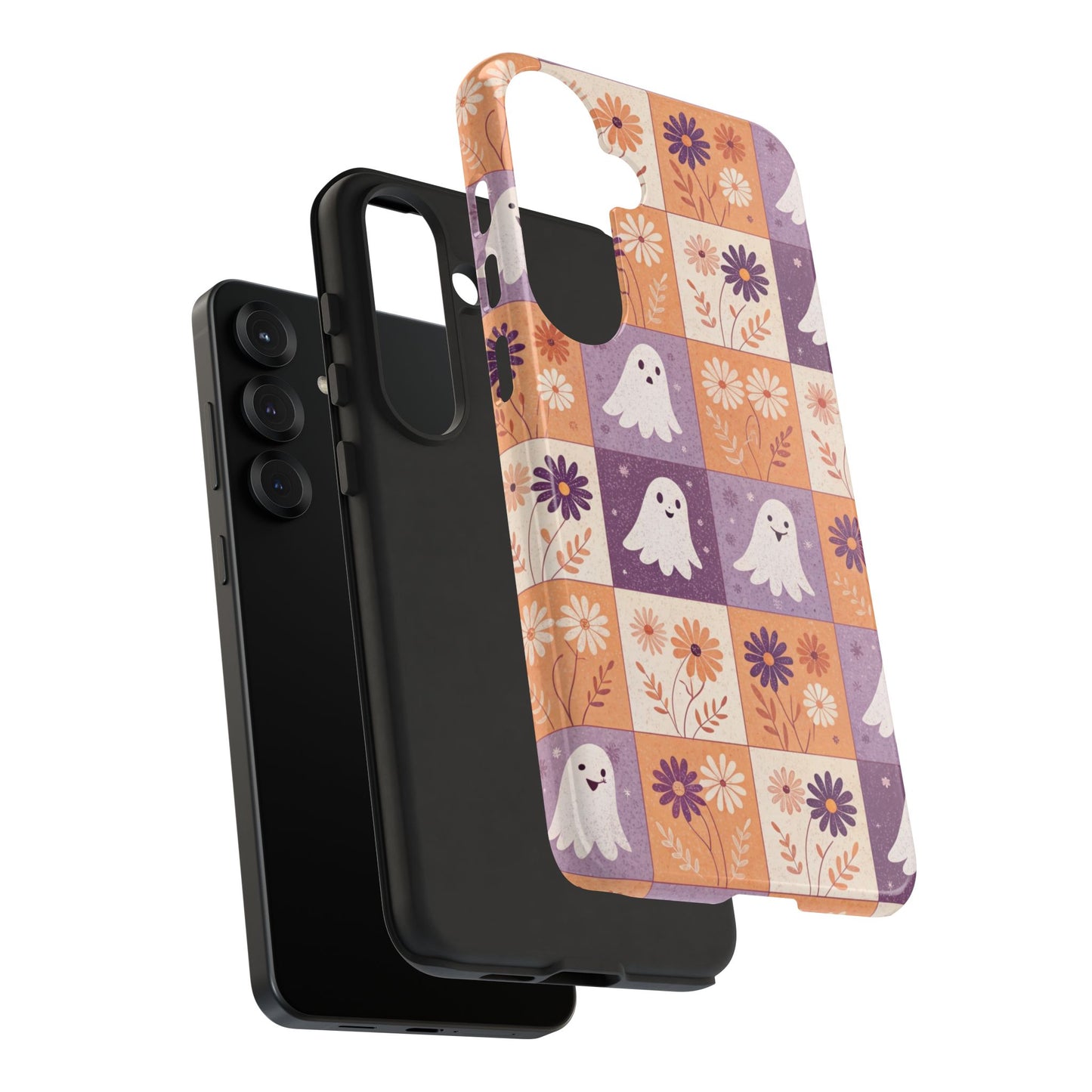 Ghost Floral Checkerboard Samsung Case