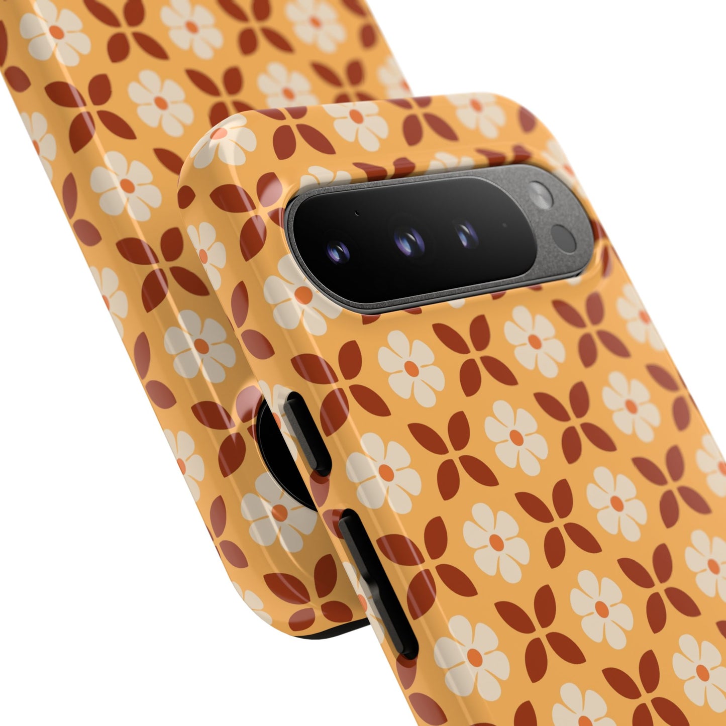 Retro Orange Flower Power Google Pixel Case