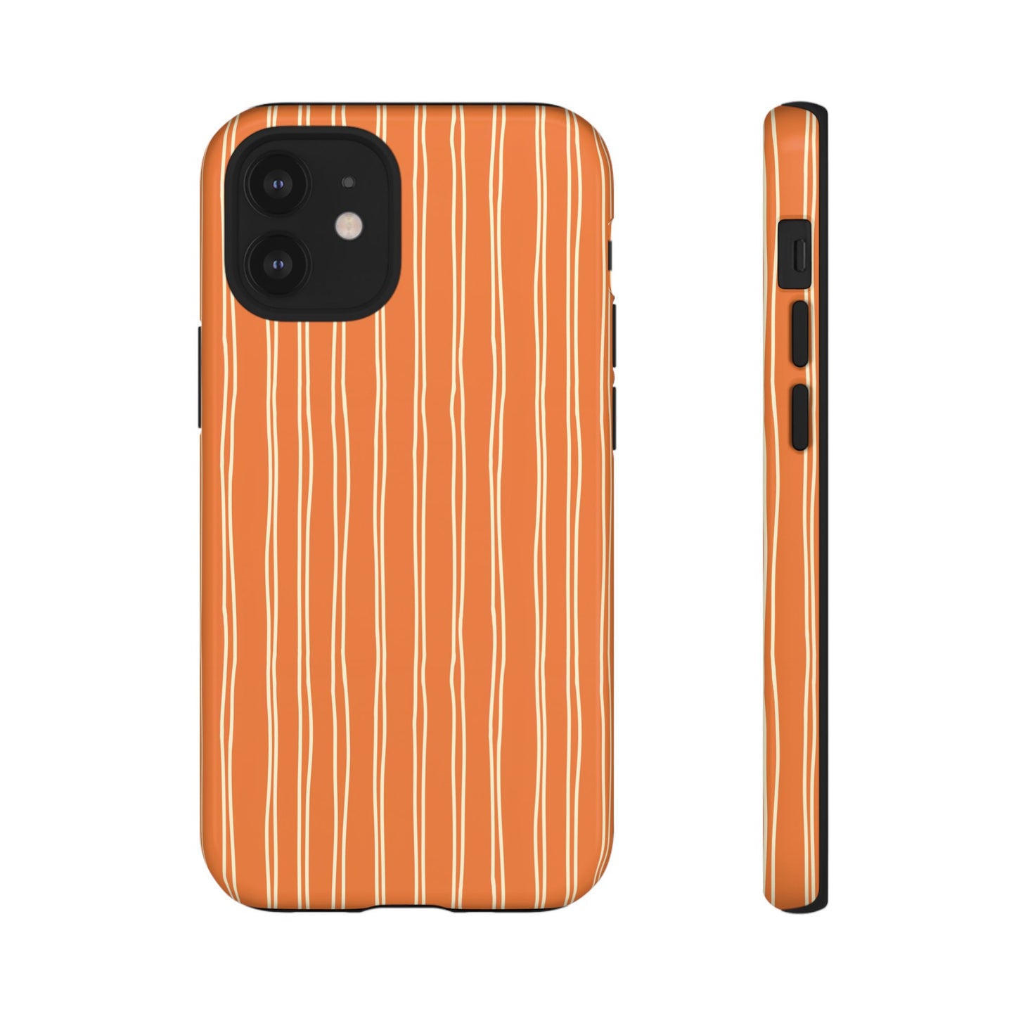 Orange Vertical Stripe iPhone Case