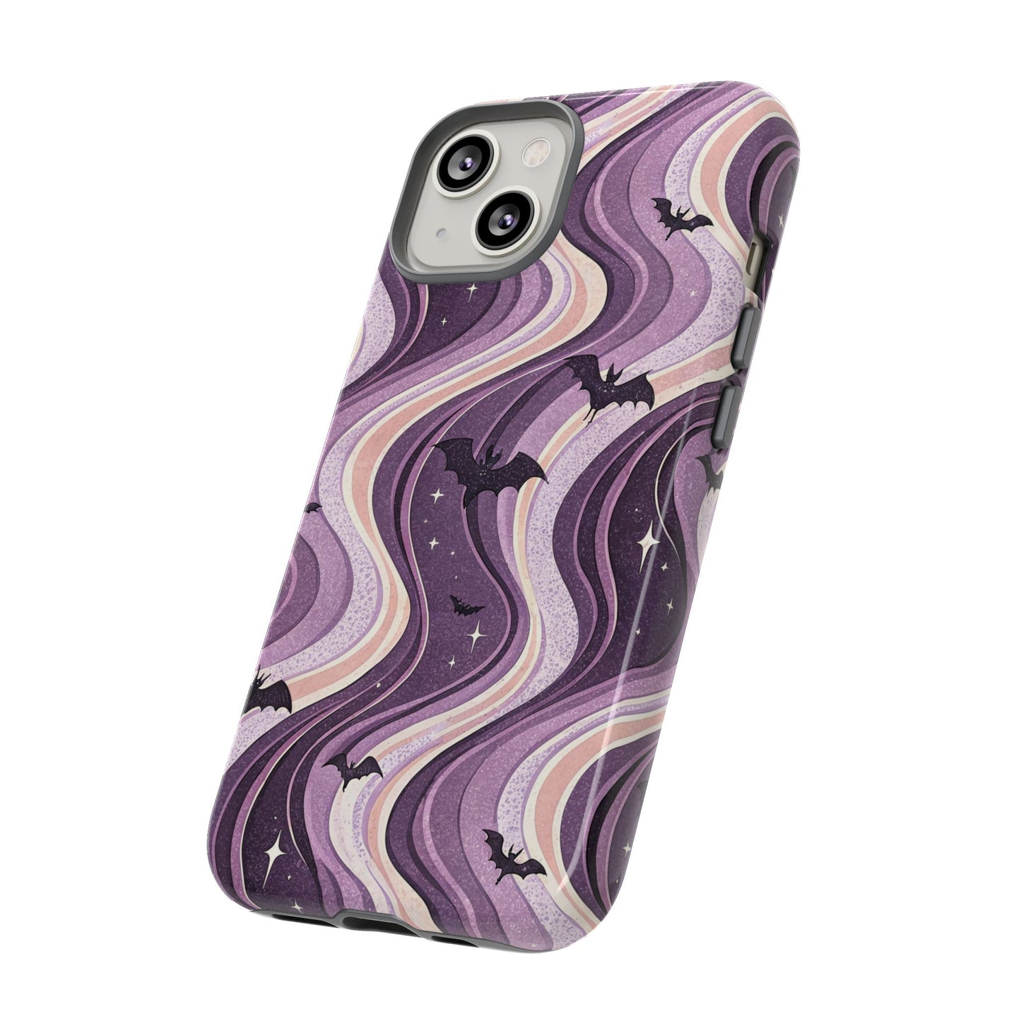 Retro Bats & Swirls iPhone Case